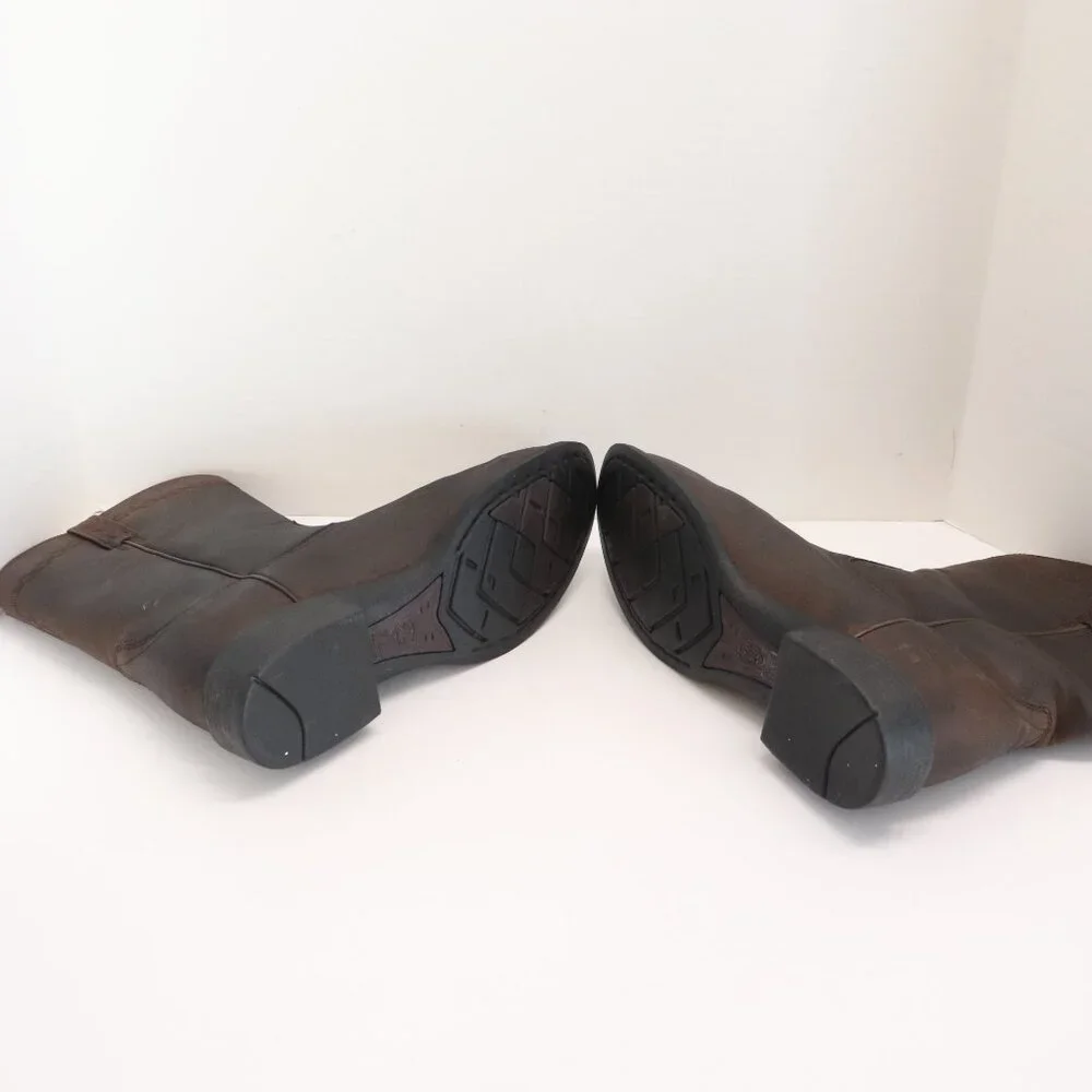Ariat Men's‎ Western Cowboy Boots Size US 9B Dark Brown Leather